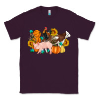 Plum Farm Life Fall Pig Cow Rooster Classic Tee - Artiststas