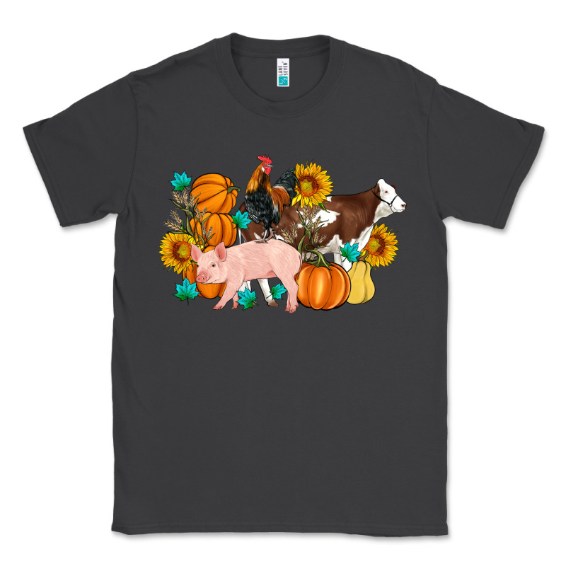 Farm Life Fall Pig Cow Rooster Classic Tee by Artiststas | Teevron