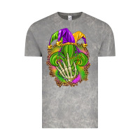 Cloud Rock Mardi Gras with skeleton hand Vintage Tee - HowdyJamesFarm