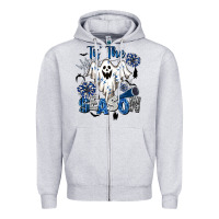 Heather Grey Tis' The Season Cheer Ghost Zipper Hoodie - BarkalooDesign