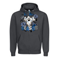 Smoke Tis' The Season Cheer Ghost Zipper Hoodie - BarkalooDesign