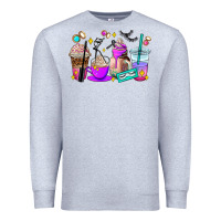 Heather Grey lash hustler coffee cups Premium Sweatshirt - AdoDesignShop
