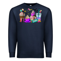 Navy lash hustler coffee cups Premium Sweatshirt - AdoDesignShop