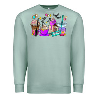 Seafoam lash hustler coffee cups Premium Sweatshirt - AdoDesignShop
