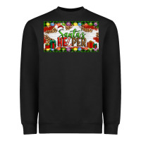 Black Christmas Santa's Helper Heavyweight Sweatshirt - Artiststas