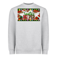 Heather Grey Christmas Santa's Helper Heavyweight Sweatshirt - Artiststas