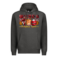 Charcoal Heather balls deep in christmas spirit Premium Hoodie - CowhideDigitalArt