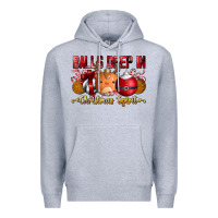 Heather Grey balls deep in christmas spirit Premium Hoodie - CowhideDigitalArt