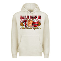Oatmeal Heather balls deep in christmas spirit Premium Hoodie - CowhideDigitalArt