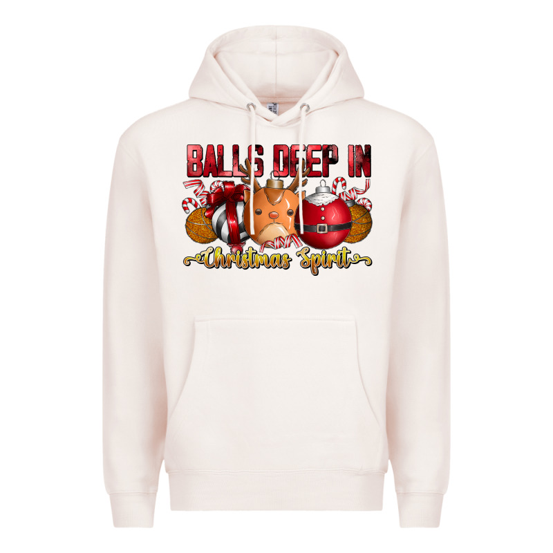 Balls Deep In Christmas Spirit Premium Hoodie by CowhideDigitalArt | Teevron
