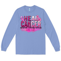 Colony Blue Heal Cancer for nothing is impossible Long Sleeve Tee - FaDigitalArtStudio