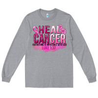 Heather Grey Heal Cancer for nothing is impossible Long Sleeve Tee - FaDigitalArtStudio