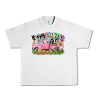 Lunar Rock Happy Easter truck with farm animals Easter Day Urban Heavy Tee - CowGirlArtShop