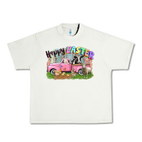 Pistachio Happy Easter truck with farm animals Easter Day Urban Heavy Tee - CowGirlArtShop