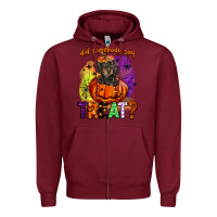 Burgundy did somebody say treat Zipper Hoodie - BarkalooDesign
