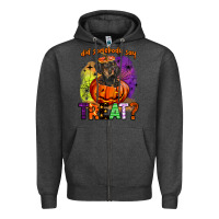 Charcoal Heather did somebody say treat Zipper Hoodie - BarkalooDesign