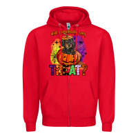 Red did somebody say treat Zipper Hoodie - BarkalooDesign
