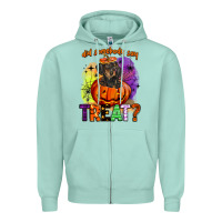 Seafoam did somebody say treat Zipper Hoodie - BarkalooDesign