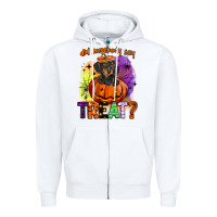 White did somebody say treat Zipper Hoodie - BarkalooDesign