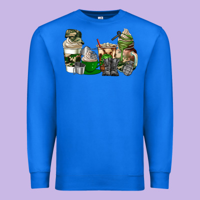 Veteran Coffee Cups Premium Sweatshirt Designed By Adodesignshop