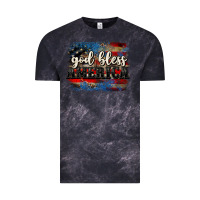 Cloud Black God bless America  4th of July Vintage Tee - CowGirlArtShop