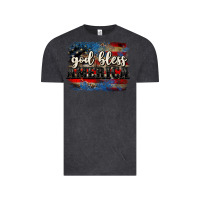 Vintage Black God bless America  4th of July Vintage Tee - CowGirlArtShop