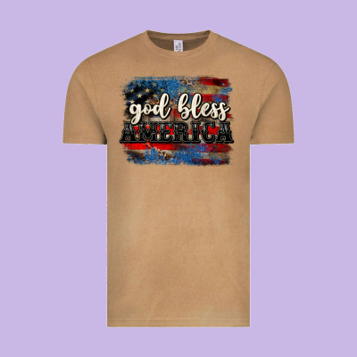 God Bless America  4th Of July Vintage Tee Designed By Cowgirlartshop