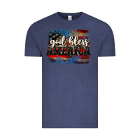 Vintage Denim God bless America  4th of July Vintage Tee - CowGirlArtShop