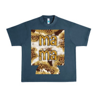 Midnight Navy Mama with leopard and cowhide regular can cooler Urban Heavy Tee - HowdyJamesFarm