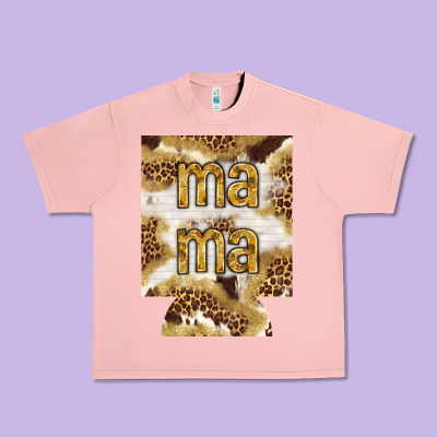 Mama With Leopard And Cowhide Regular Can Cooler Urban Heavy Tee Designed By Howdyjamesfarm