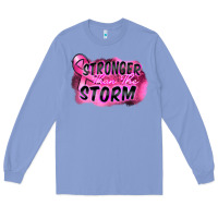 Colony Blue Stronger than the storm Long Sleeve Tee - FaDigitalArtStudio
