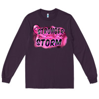 Plum Stronger than the storm Long Sleeve Tee - FaDigitalArtStudio