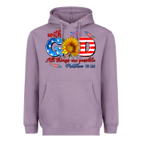 Lavender with god all things are possible usa Heavyweight Hoodie - AdoDesignShop