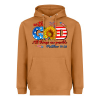 Meerkat with god all things are possible usa Heavyweight Hoodie - AdoDesignShop