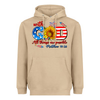 Mushroom with god all things are possible usa Heavyweight Hoodie - AdoDesignShop
