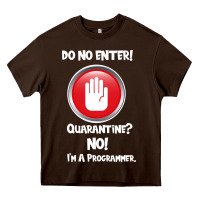 Chocolate Brown I'm Not In Quarantine I'm A Programmer Heavy Core Tee - Bettercallsaul
