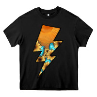 Black Lightning Bolt Heavy Core Tee - JahusDesignShop