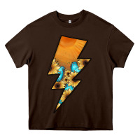 Chocolate Brown Lightning Bolt Heavy Core Tee - JahusDesignShop