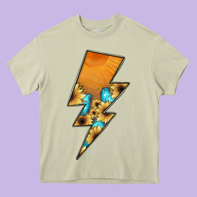 Lightning Bolt Heavy Core Tee Designed By Jahusdesignshop