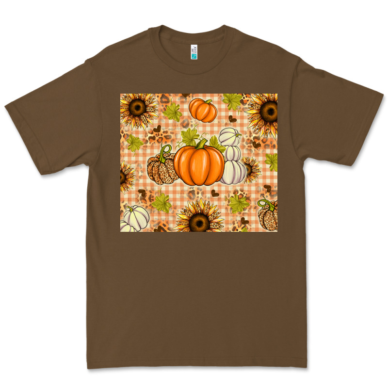 Fall Pumpkins And Sunflowers With Leopard Premium Tee by texasbilliewilder | Teevron