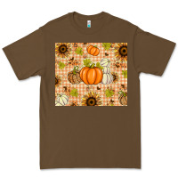 Cacao Fall Pumpkins and Sunflowers with Leopard Premium Tee - texasbilliewilder