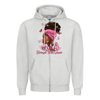 Dove Grey stronger than cancer Zipper Hoodie - BarkalooDesign