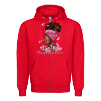 Red stronger than cancer Zipper Hoodie - BarkalooDesign