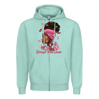 Seafoam stronger than cancer Zipper Hoodie - BarkalooDesign