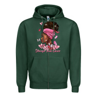 Sports Green stronger than cancer Zipper Hoodie - BarkalooDesign