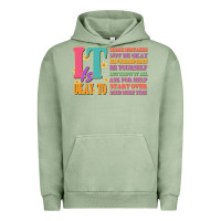 Pigment Oil Green it is okay to Urban Hoodie - JahusDesignShop