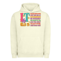 Pigment Pistachio it is okay to Urban Hoodie - JahusDesignShop