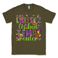 Army Green Loissez les bon temps rouler Classic Tee - HowdyJamesFarm