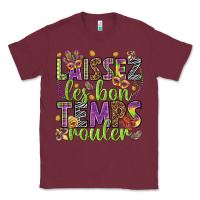 Burgundy Loissez les bon temps rouler Classic Tee - HowdyJamesFarm