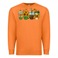 Carrot sunflowers coffee cups Premium Sweatshirt - AdoDesignShop